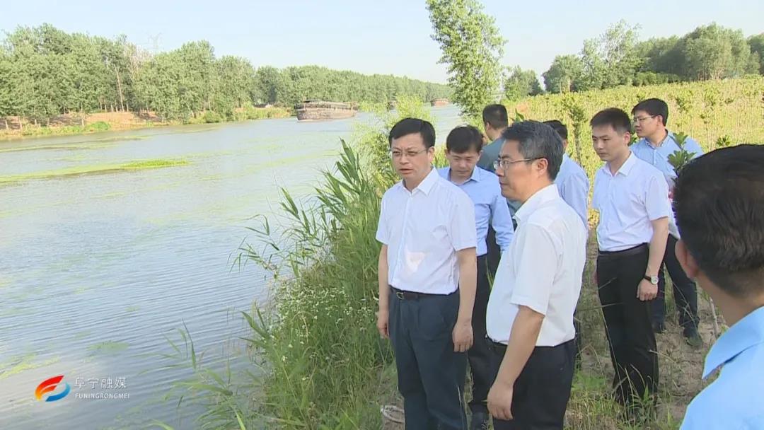 曹路宝来我县调研通榆河沿线环境整治和黄河故道综合开发工作